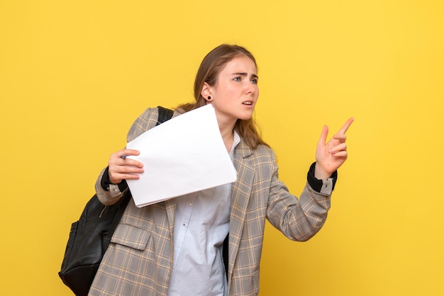 Cover Letter with Resume Do You - Front View Female Student With Papers 179666 42998 