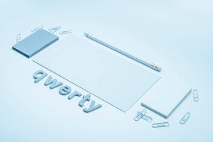 minimalist-business-cards-qwerty-word-high-view_23-2148500463-1